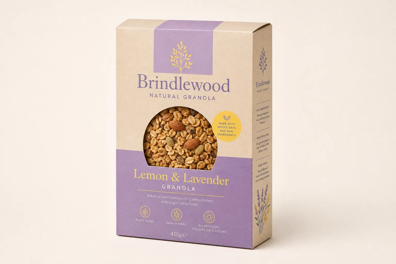 Kraft auto-lock carton for granola