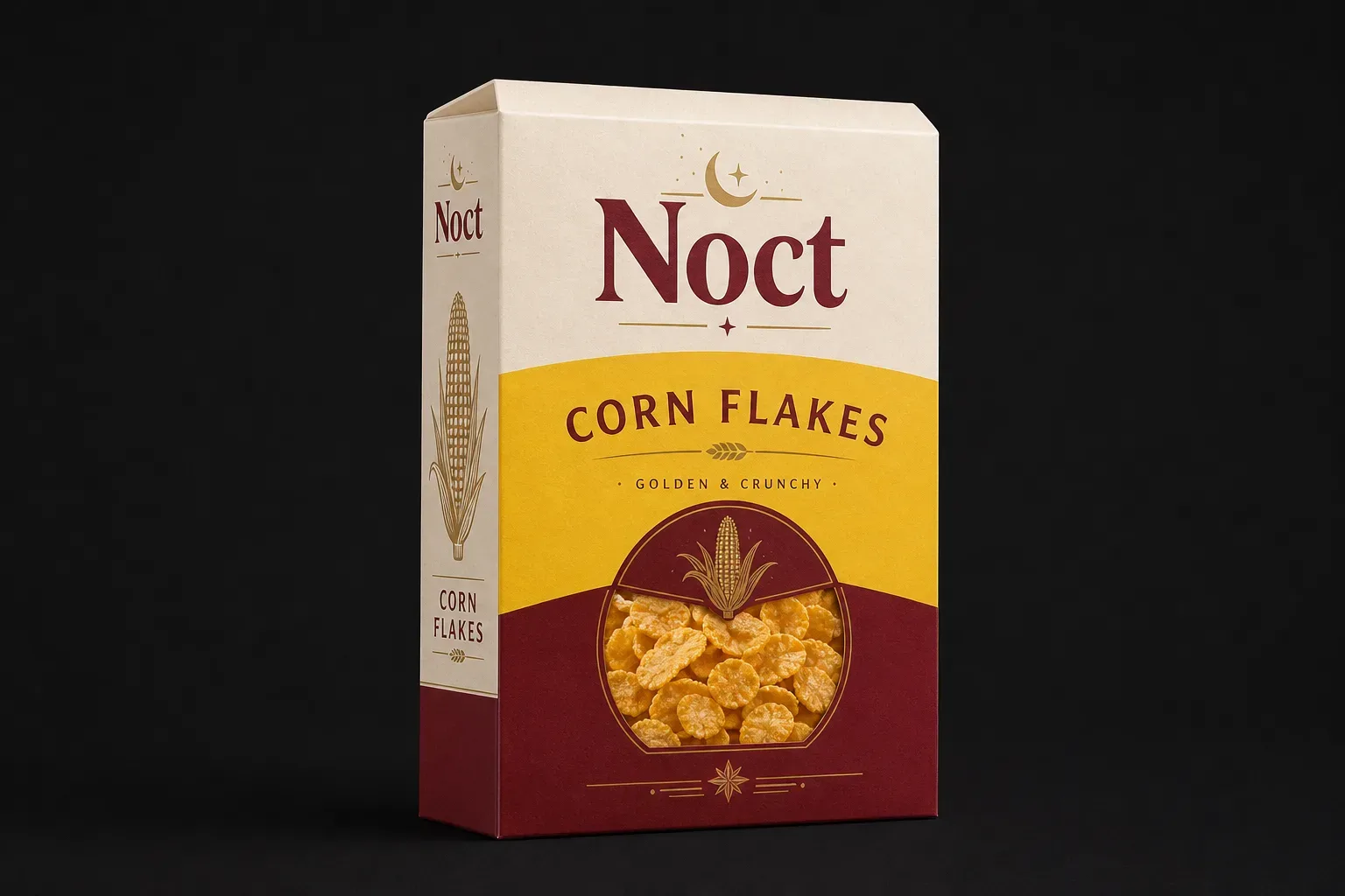Seal-end carton for corn flakes boxes