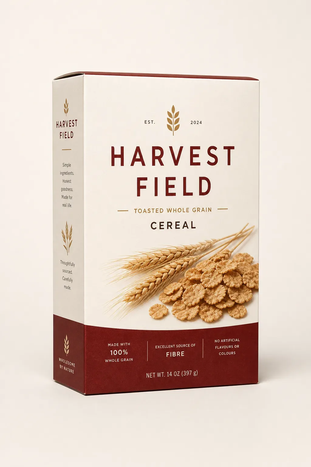 Straight tuck cereal box