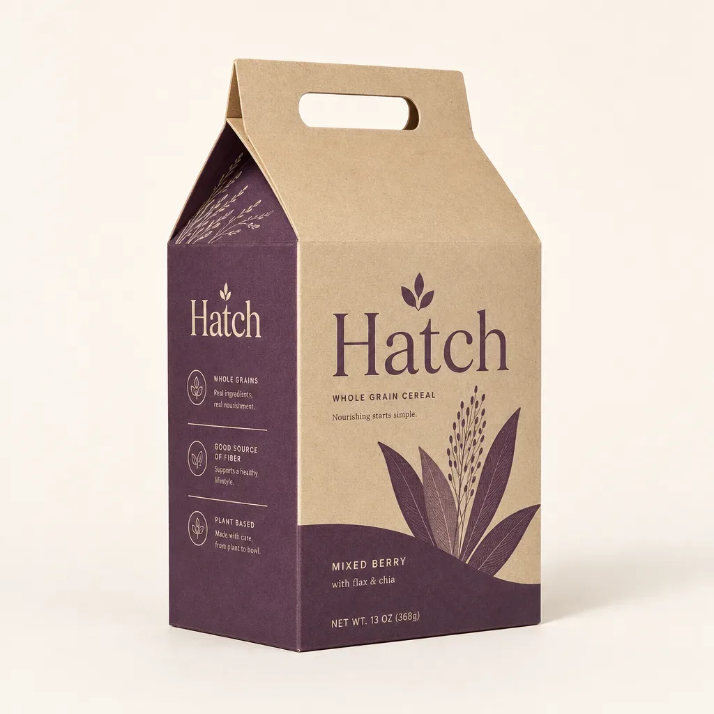 Side gusset of a gable cereal carton