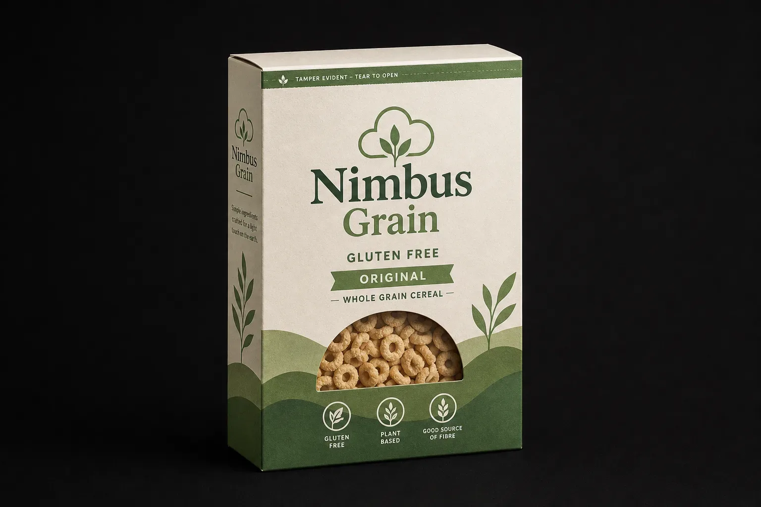 Tamper-evident carton for gluten-free cereal boxes
