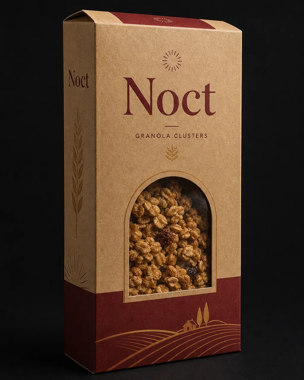 Auto-lock carton for granola boxes