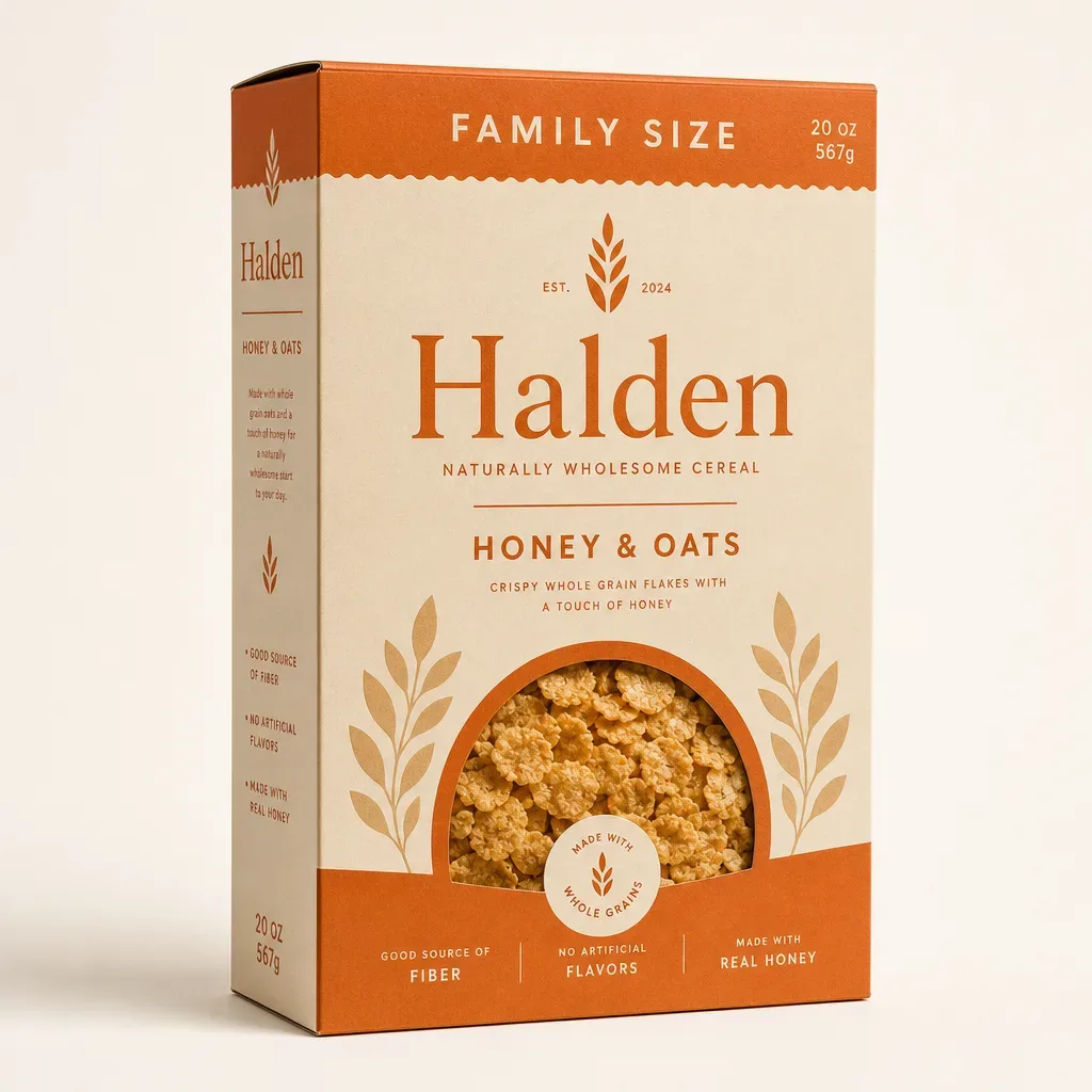 Family-size carton cereal box