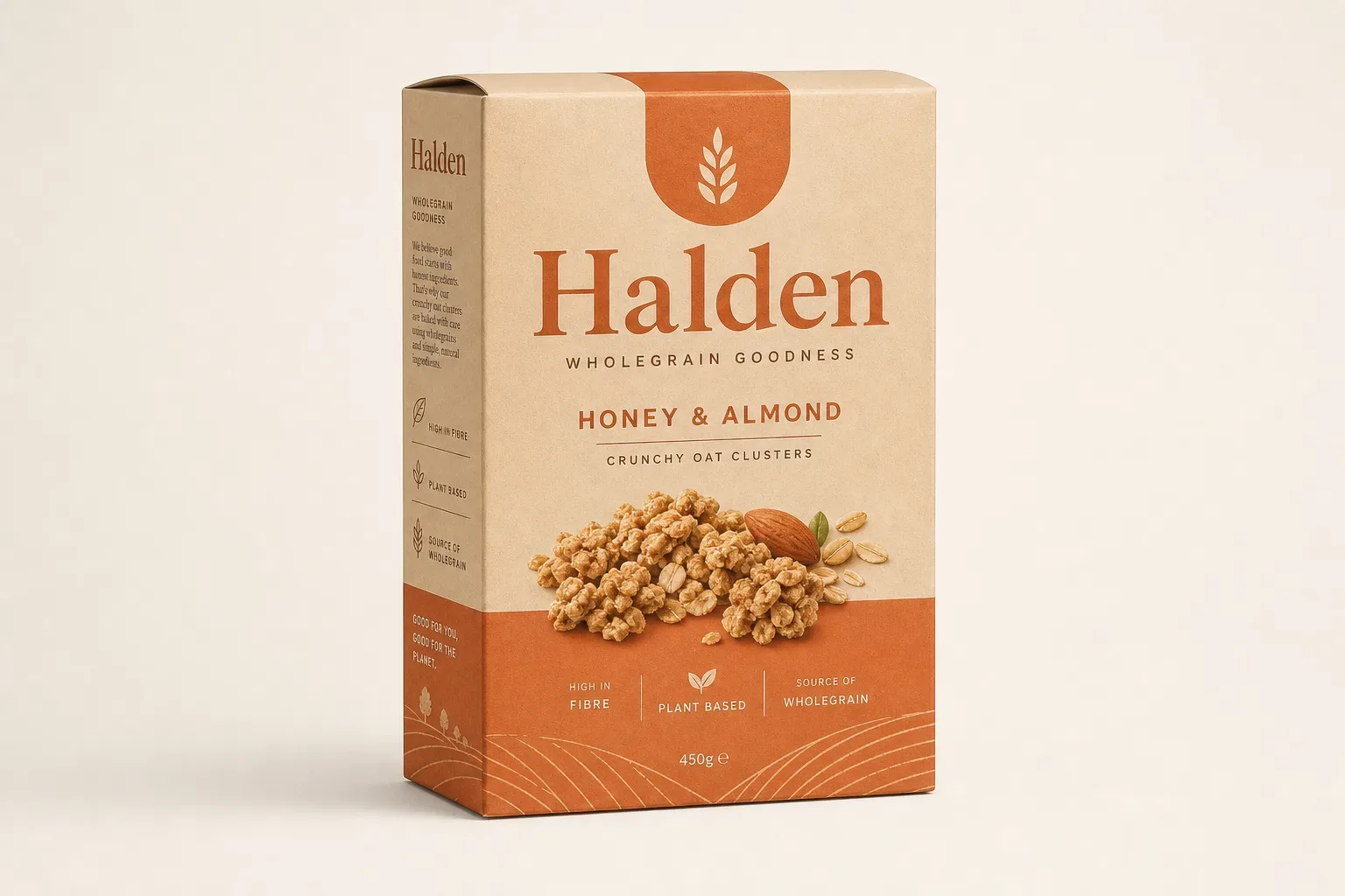 Supermarket shelf sets cereal packaging