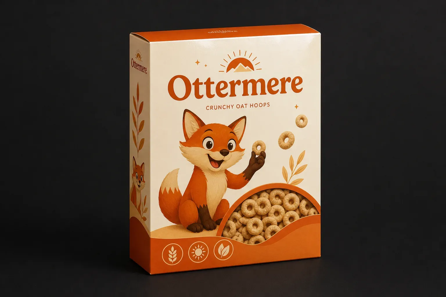 Gloss-finished carton for kids cereal boxes