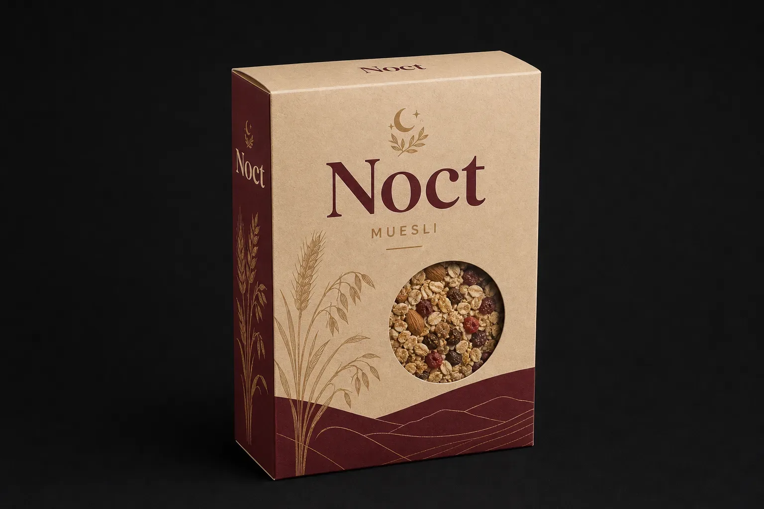 Kraft carton for muesli boxes