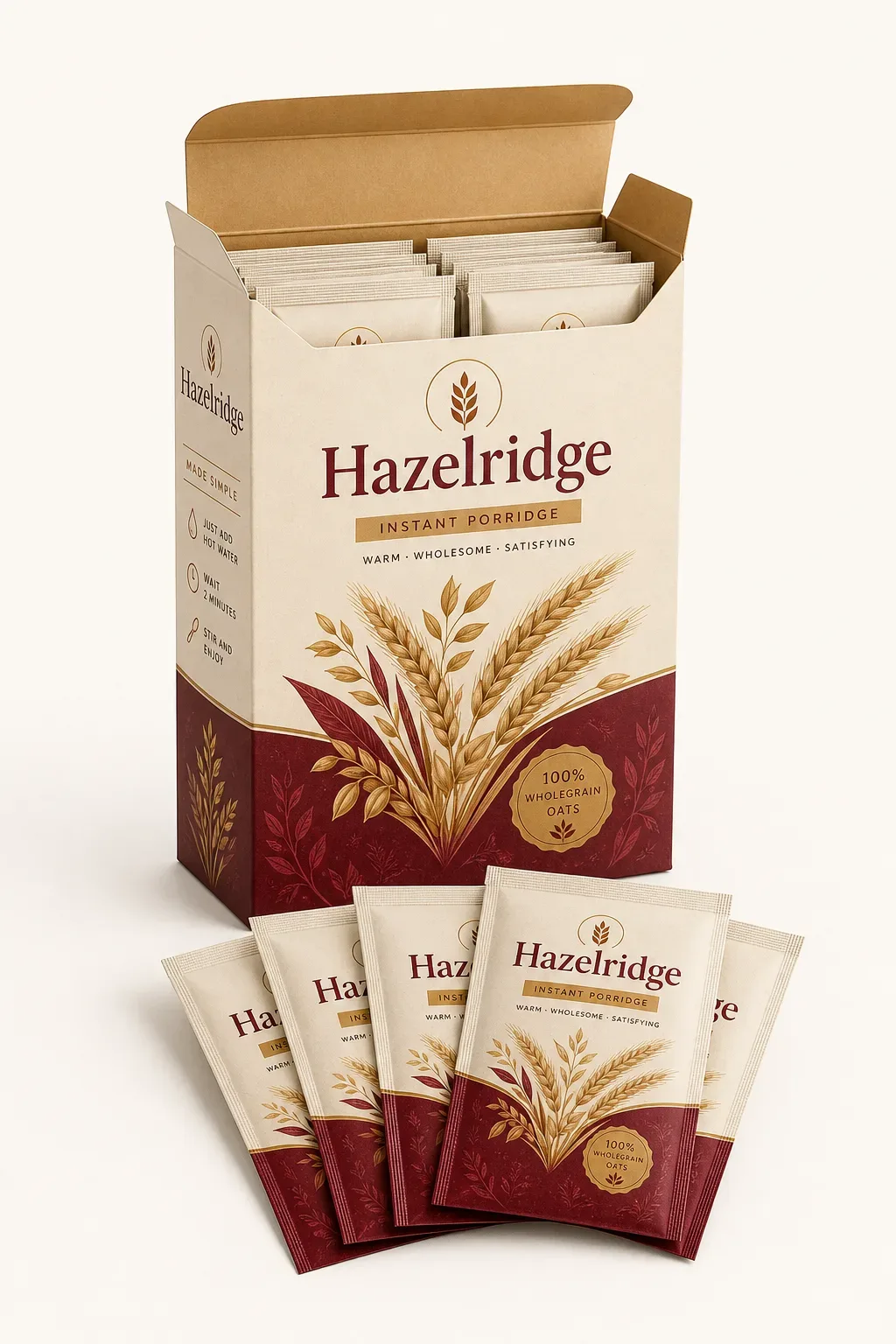 Instant porridge sachet multipack carton