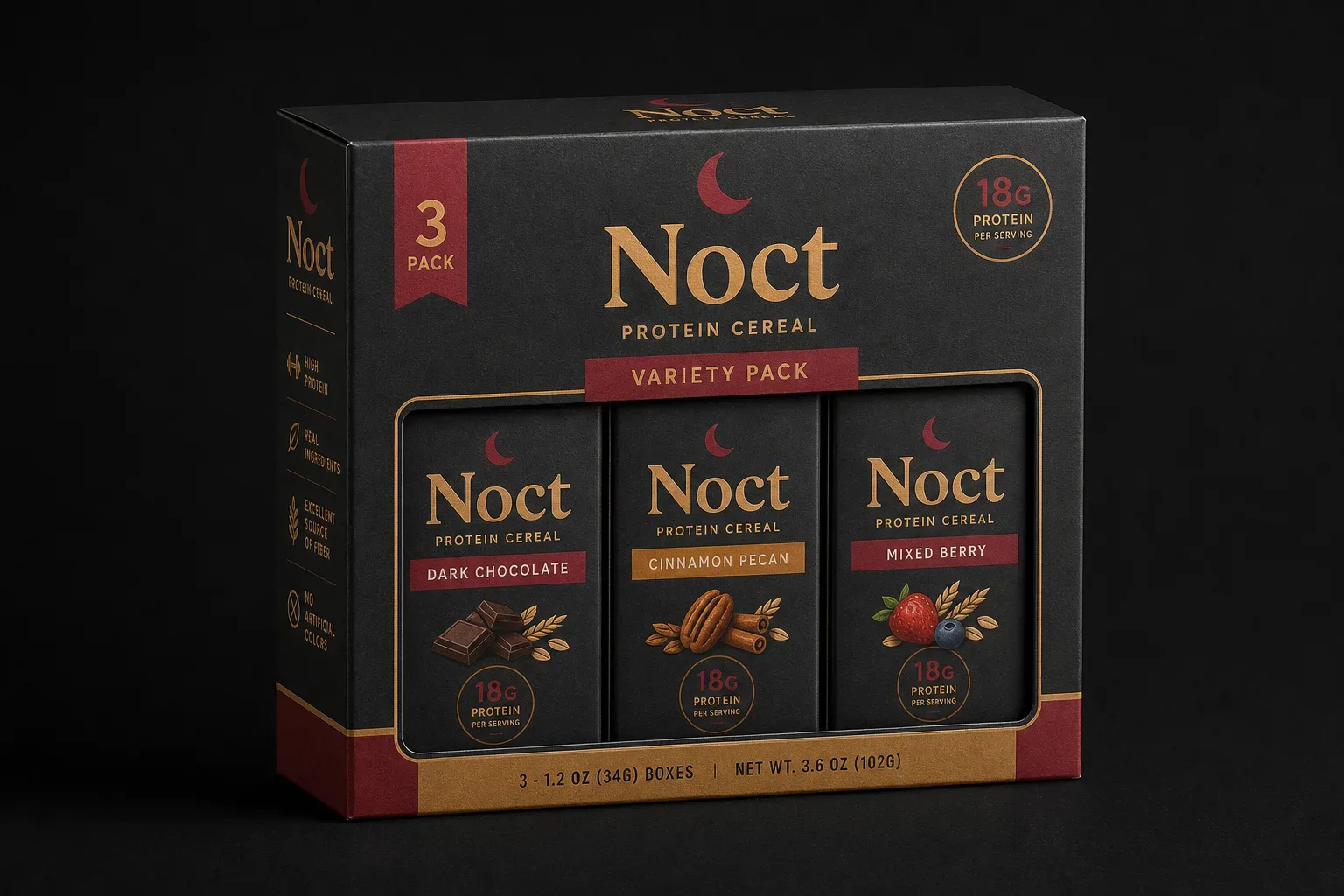 Flavour variety pack for protein cereal boxes