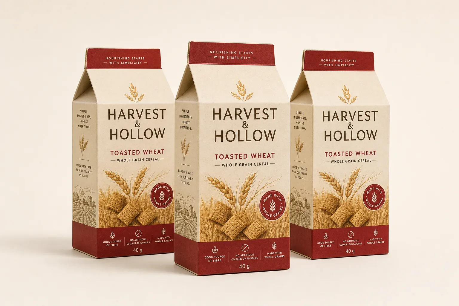 Travel size cereal boxes for convenience retail