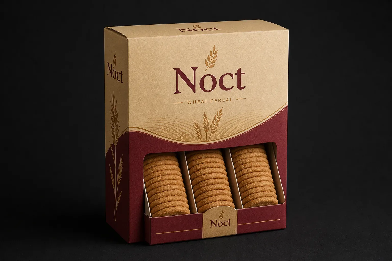 Carton with insert or tray for wheat cereal boxes
